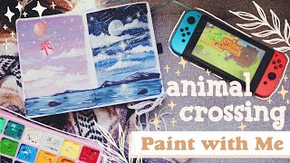 Paint + Journal With Me! | Animal Crossing Edition 🍎🍑🍒🍐