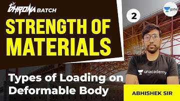 Types of Loading on Deformable Body | L:2| Strength of Materials | Unacademy GATE CE-CH