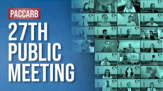 27th Public Meeting of the PACCARB