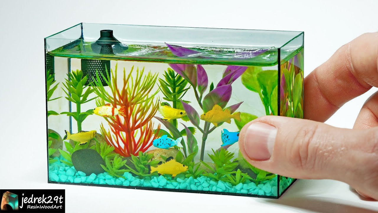 Buiten verontreiniging hospita Making Tiny FISH Aquarium / RESIN ART - YouTube