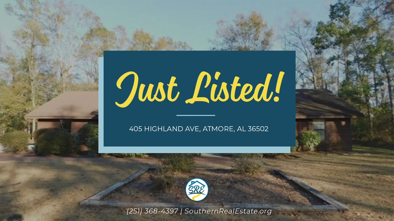 Southern Real Estate Presents 405 Highland Ave, Atmore, AL YouTube