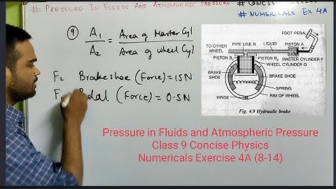 Numericals || Pressure in Fluids and Atmospheric Pressure || Concise Physics | Class 9 | Exercise 4A