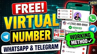 Free Virtual Number for WhatsApp, Telegram & OTP | Fake Whatsapp account kaise Banta hai 2026 screenshot 3