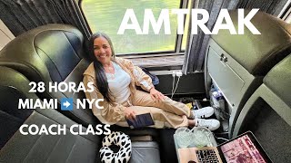 28 Hours on Amtrak Coach Class | Miami to New York Train Experience.