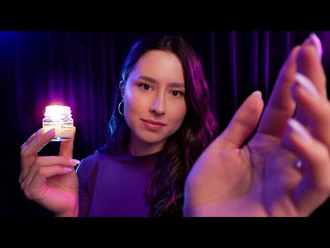 ASMR Plucking negative energy & hand sounds for sleep ✂️✨ spiral, jellyfish, hand movements