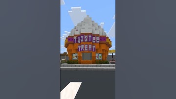 Minecraft How to Build a Twistee Treat / Minecraft Ice Cream Shop Tutorial