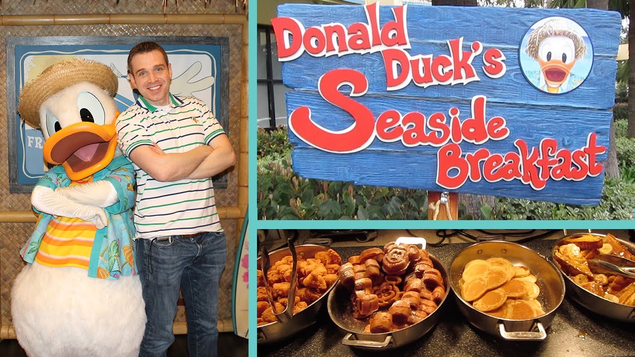 Donald Duck's Seaside Breakfast - Disneyland Character Breakfast - YouTube