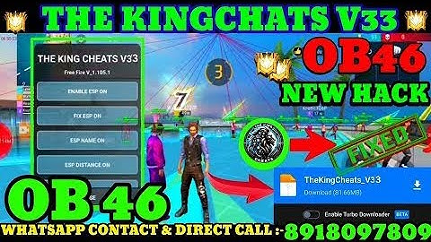 THE KING CHEATS V33 | OB 46 FF HACK | FREE FIRE MOD MENU | THE KING CHEATS MOD MENU | FF HACK 2025