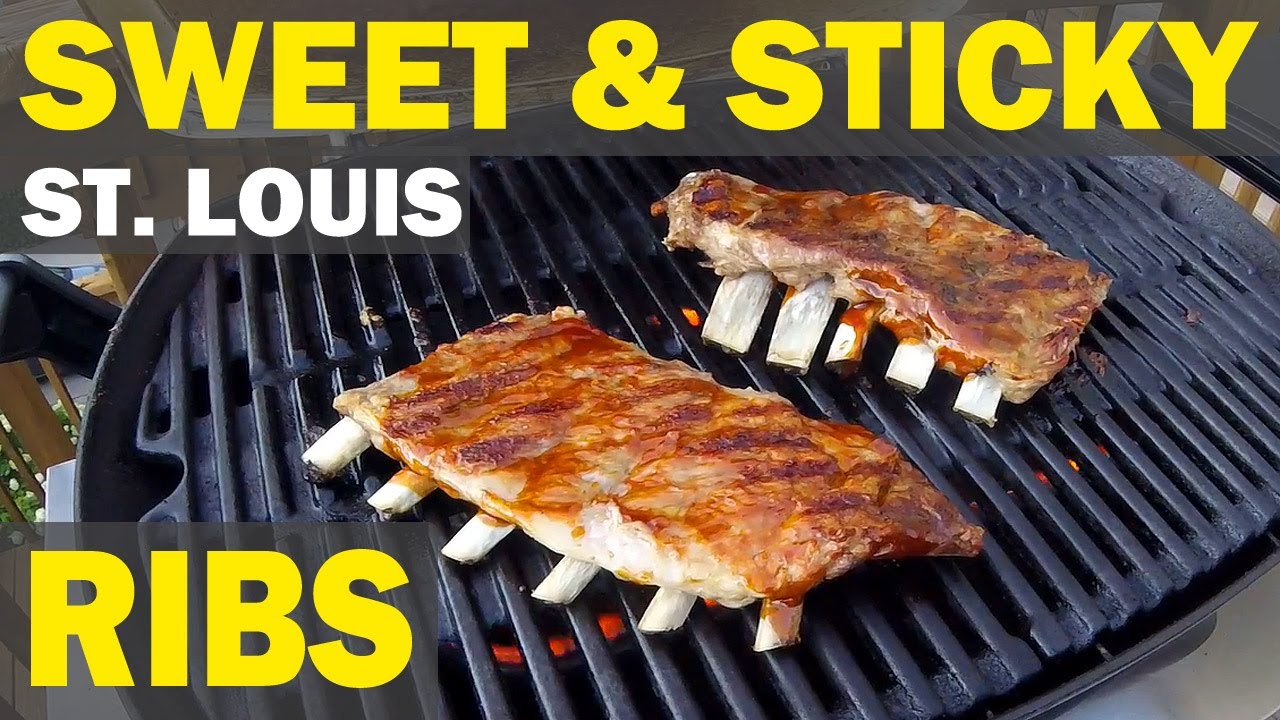 Sweet, Sticky, and FAST: ST. LOUIS STYLE RIBS on a WEBER Q for Labor ...