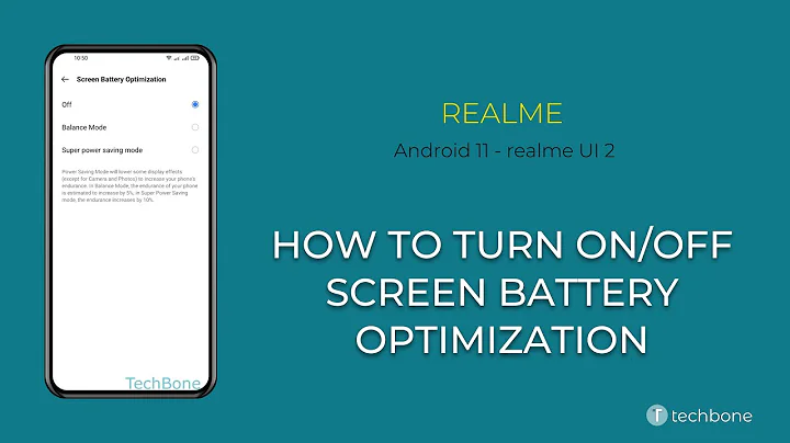 How to Turn On/Off Screen Battery Optimization - realme [Android 11 - realme UI 2]