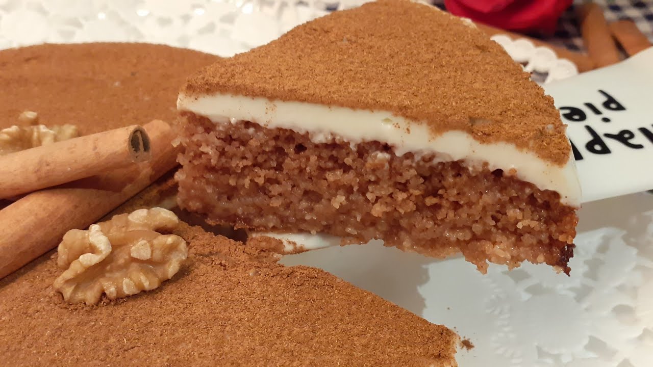 بسبوسة السينابون(بسبوسة القرفة) بدون بيض بدون دقيق/ كيكة السميد والقرفة/كيكة القرفة/كيكة السينامون