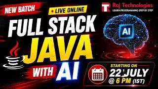 Learn Full Stack Java + AI in 2026 | Live Batch Starts July 22 (6 PM IST)