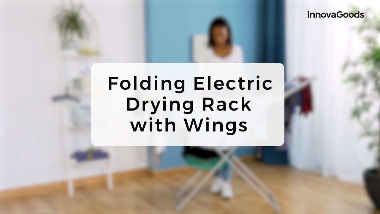 InnovaGoods Folding Electric Drying Rack with Wings 