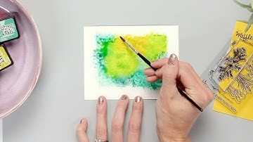 How to Create Watercolor Backgrounds With Mini Distress Inks | Waffle Flower Crafts