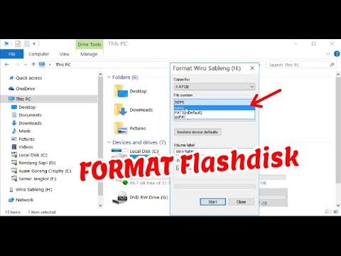 Video: Cara Memformat USB Flash Drive Untuk NTFS