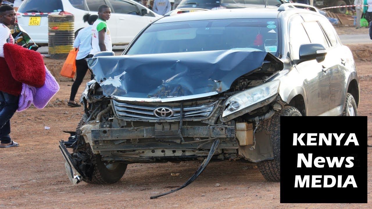 ACCIDENT along Waiyaki Way KANGEMI with One Person Seriously Injured!!! newspaper mockup