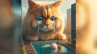 Sad Giant Cat Can't Stop Crying! #cat #giant #ai #aicat #fat #neko