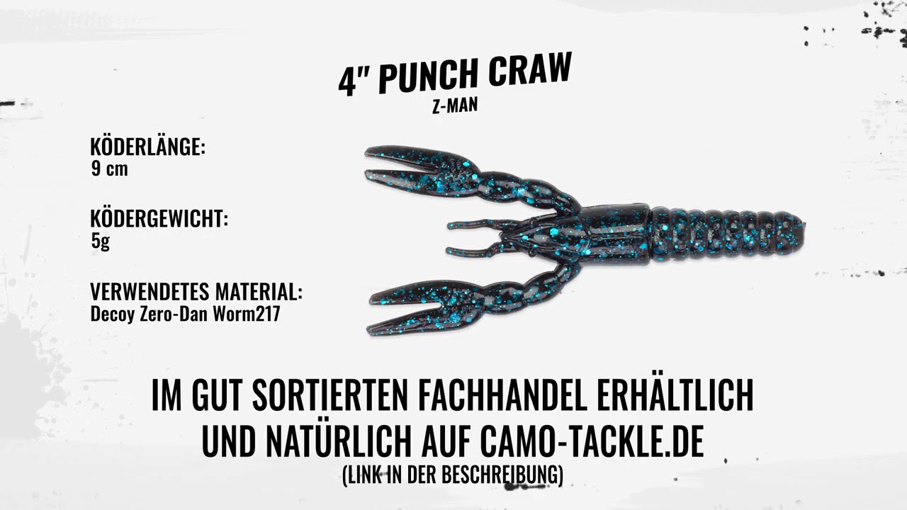 ZMan 4" Punch CrawZ Jika Rig Unterwasservideo YouTube