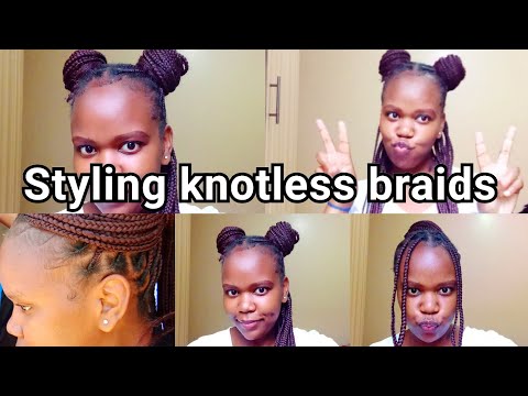 Different ways to style your knotless braids/box braids|| DIY