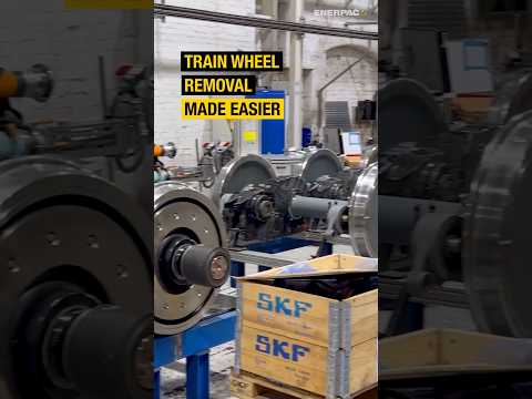 The Easier Way to Remove Massive Train Wheels #TrainMaintenance #HydraulicPullers #Enerpac