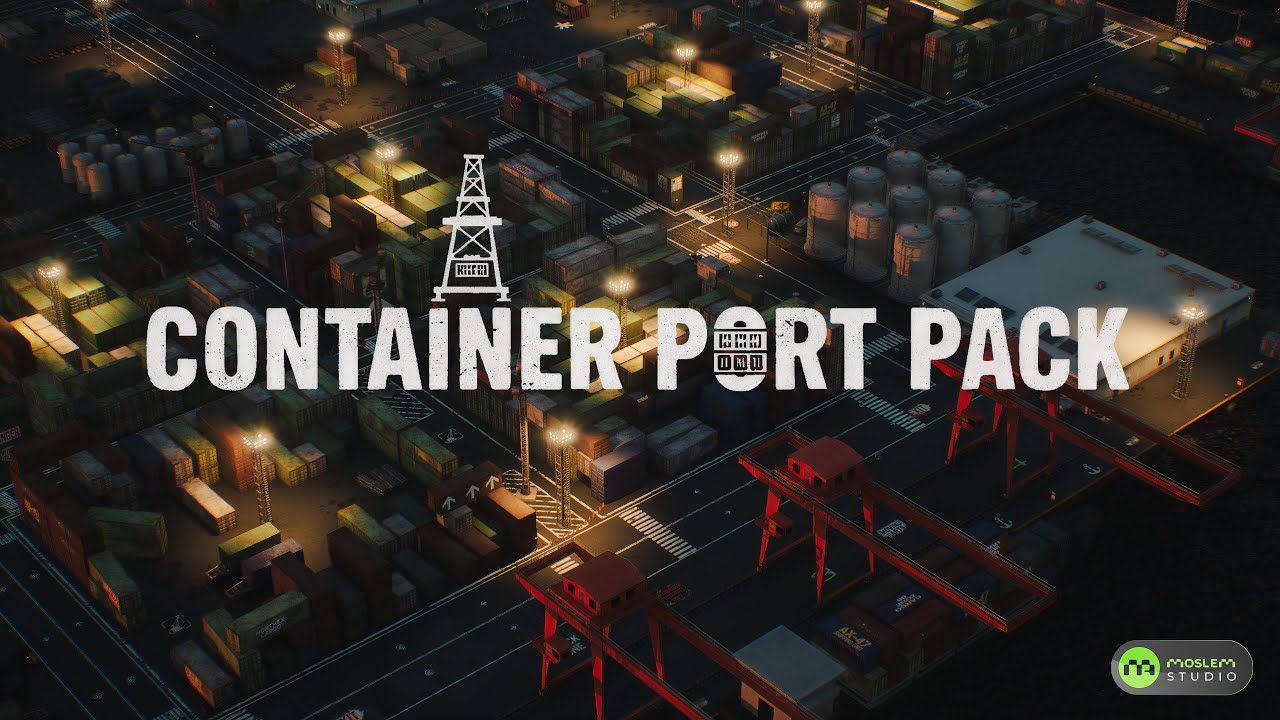 Industrial Container Port Environment Pack | Unity & Unreal Engine ...