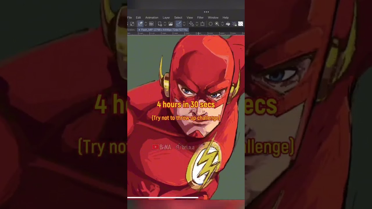 I drew the Flash like Marvel Rivals but it’s sped up to oblivion… #timelapse #theflash #marvelrivals