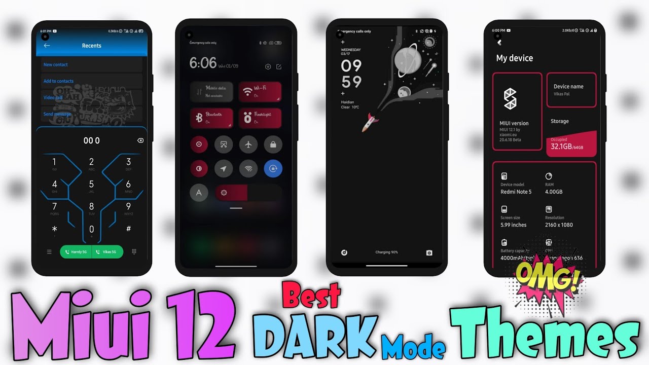 Best Dark Mode Themes For Any Redmi & Poco Device Miui 12 & Miui 12.5
