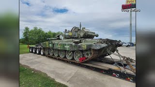 Truck carrying alleged captured Russian tank stranded at Louisiana truck stop