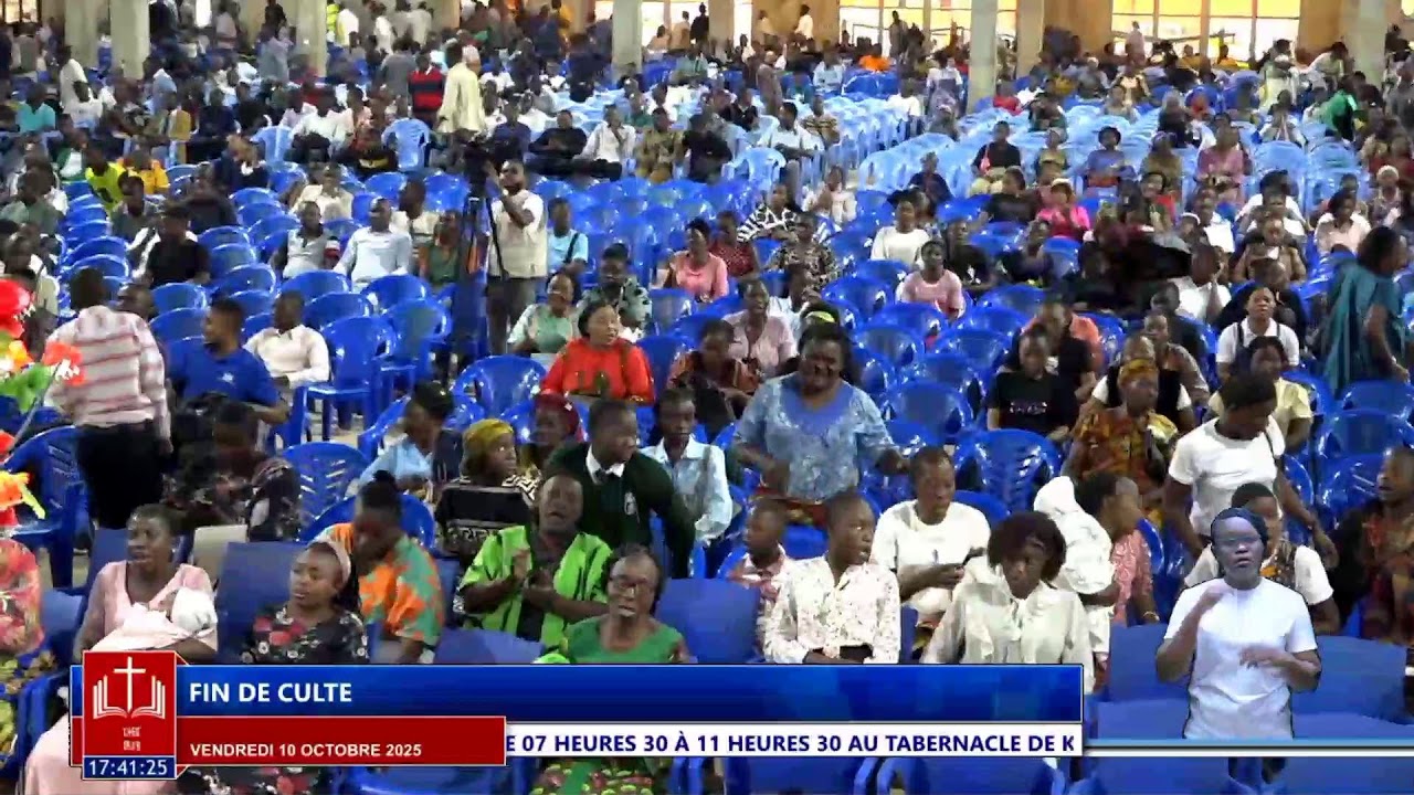 Tabernacle de Kolwezi,Vendredi 10 Octobre 2025 
