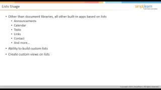 SharePoint 2013 List Usage