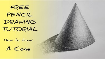 How to Draw & Shade a Cone - Pencil Drawing Tutorial (Step-by-Step)