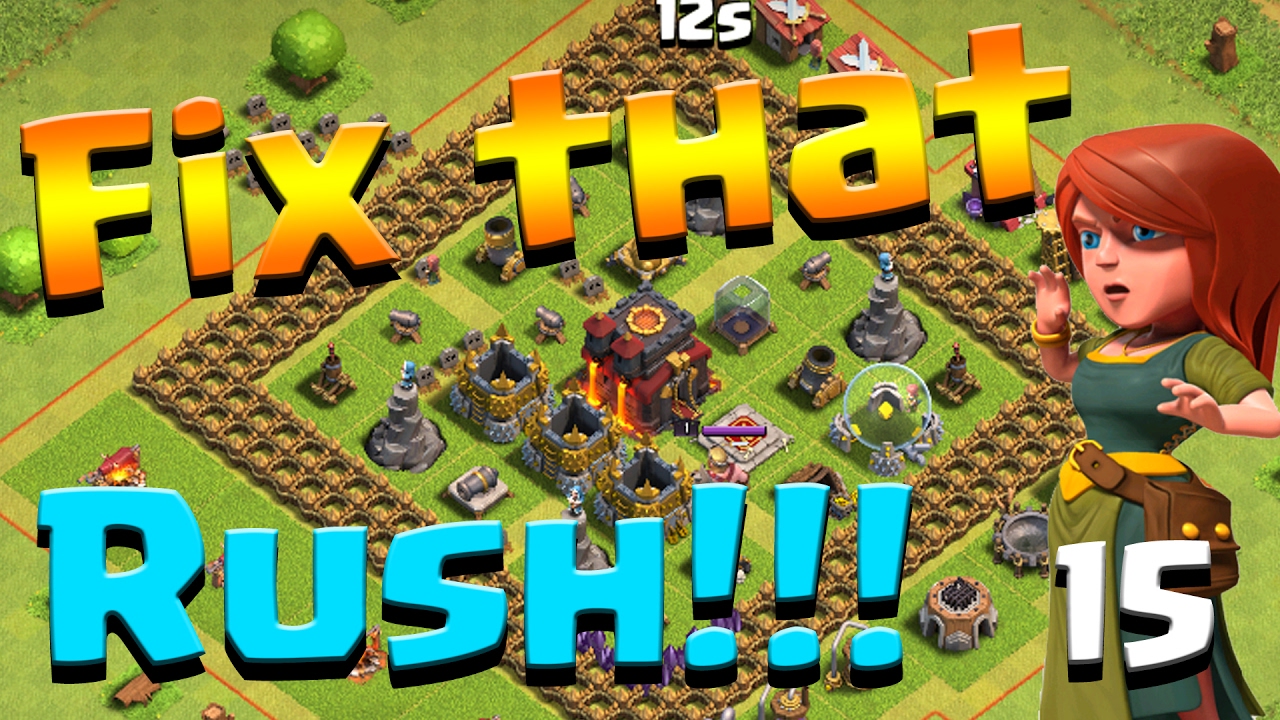 Clash of Clans: Let's FIX THIS RUSH!! ep15 - GiGoBArch DE Farming + Queen lv9