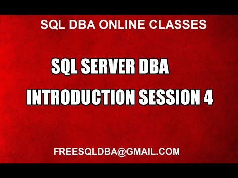 Sql Server DBA Introduction Session4 - YouTube