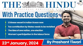 The Hindu Analysis by Prashant Tiwari | 23 January | Current Affairs Today | StudyIQ