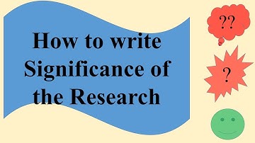 How to write significance of the research