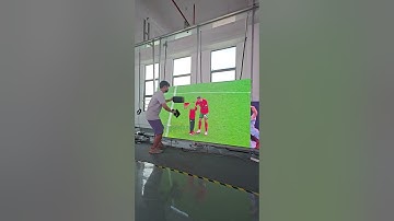 Technician is adjusting the module. #leddisplay #ledscreen #ledmodules #ledwall #eagerled