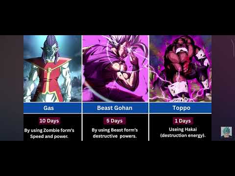 How fast can dragon ball z characters destroy the universe