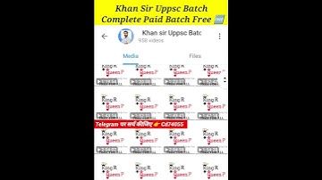 khan sir uppcs 2025 Batch paid course free on telegram link | khan sir uppsc batch review