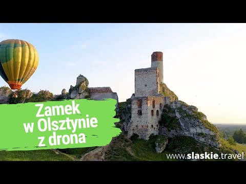 Zamek w Olsztynie z lotu ptaka