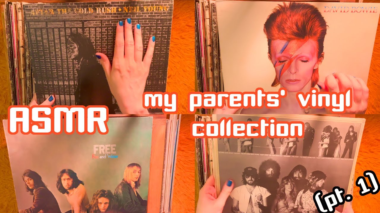 ASMR My parents' vinyl collection (part 1) | Whispered, tapping sounds