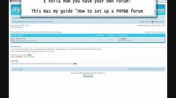 How to set up a PHPBB3 forum tut
