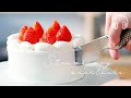 【卵1個で作る】小さくてかわいい いちごのショートケーキの作り方【クリスマス】