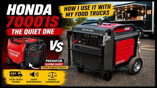 Honda EU7000is vs Predator Super Quiet 9500 & 11500 generators! Best Choice for Food Trucks!
