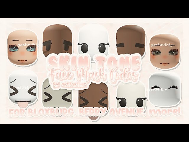 SKIN TONE FACE CODES PT.1! BERRY AVENUE FACE CODES, BLOXBURG CODES &  BROOKHAVEN RP #roblox #roleplay 