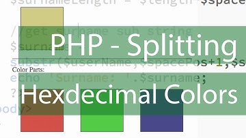 php split hexdecimal color into red green and blue parts