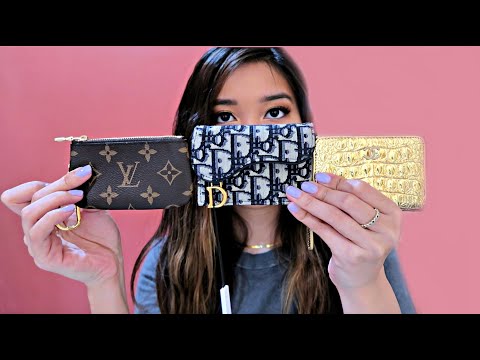 LOUIS VUITTON KEY POUCH, CHANEL GOLD CROC WALLET, DIOR SADDLE CARD HOLDER  COMPARISON 2020