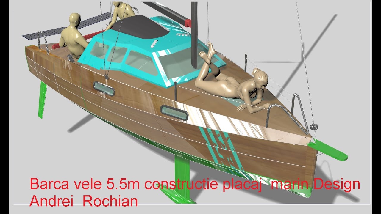5.6m SailBoat PolyChine Planing Hull Plywood Epoxy Construction ...
