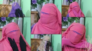 Full Coverage Eye Veil Hijab Tutorialdouble Long Gloveslayer Niqab