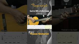 Love of a Lifetime - Firehouse - Fingerstyle Guitar Tutorial + TAB & Lyrics #fingerstyle