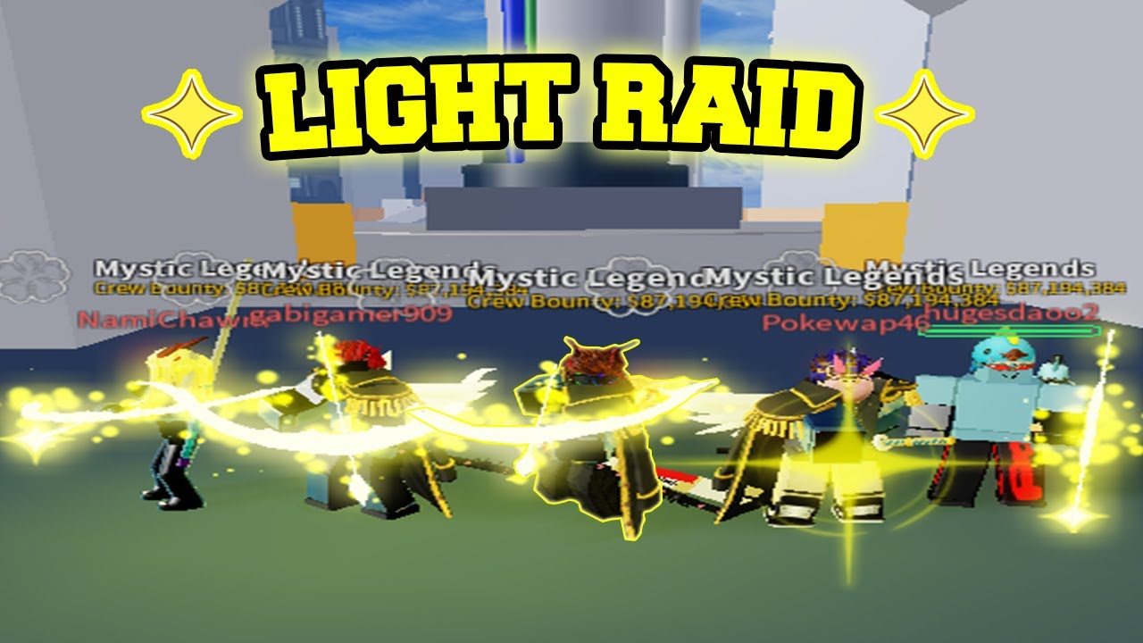 Light Raid Showcase  Blox Fruits Roblox 